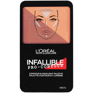 L'Oréal Paris Infallible Pro Contour Palette Фиксираща пудра & Хайлайтър,  Deep/Profound